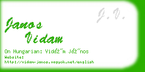 janos vidam business card